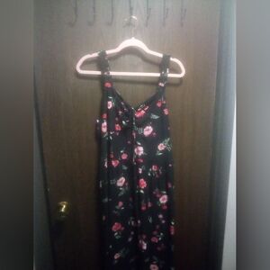 No Boundaries Junior's Floral Hi-Low Dress